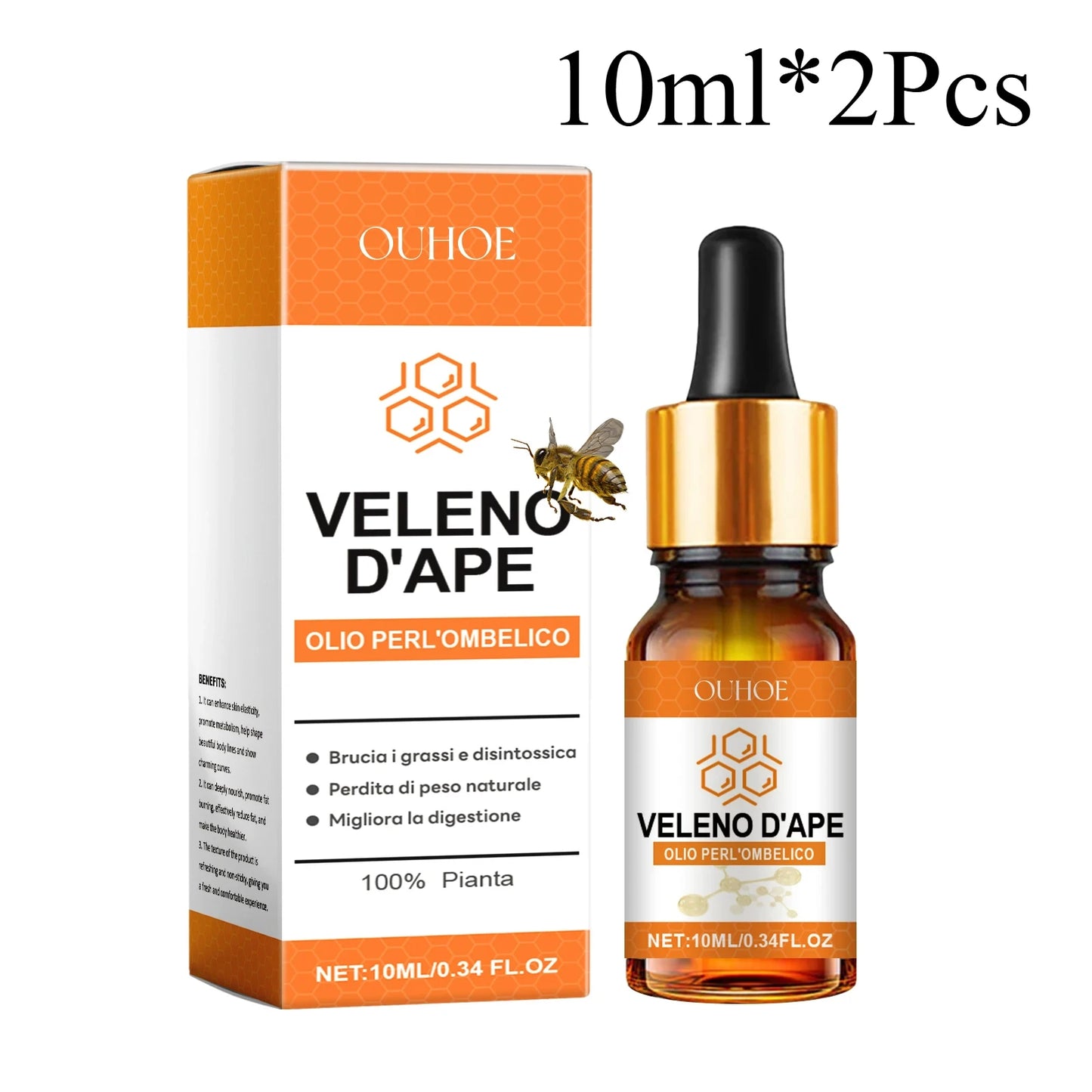 Aceite esencial de veneno de abeja para el cuerpo Reduce los grumos de grasa Mejora la elasticidad de la piel Hidrata Reafirma Nutrición profunda Aceite esencial para masajes corporales